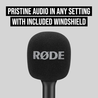 RØDE Interview GO Handheld Adaptor for RØDE Wireless Microphones (Black) - color: Black