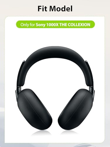 2-in-1 Silicone Protective Cover Set for Sony 1000X THE COLLEXION Headphones, Sweatproof Headband Cover + Integrated Ear Cups Protector (Ear Pads & Shell), Full Coverage(Black) - color: Black