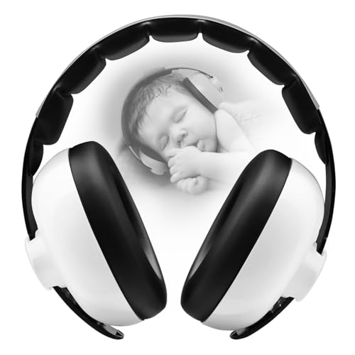 BBTKCARE Baby Headphones Noise Cancelling Headphones for Babies for 3 Months to 3 Years - white - color: White