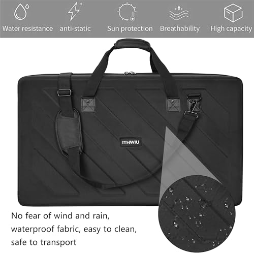 Lightweight Molded EVA Storage Case Fits for Pioneer DDJ RX2 RX3, 29.5 X 19.3 X 5.5 Inch Black - size: DDJ-RX2/RX3