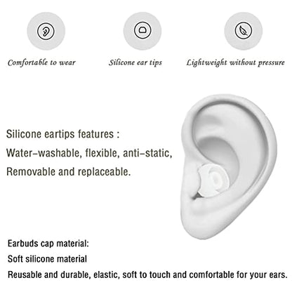 Silicone Ear Tips Earbud Replacement Tips Earbuds Eargels Earpads Earbuds Tips Compatible with Powerbeats 2/3 Wireless Beats by Dre Headphones,4 Pairs(White) - color: White