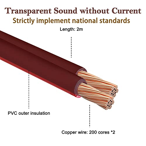 MEIRIYFA 2RCA Plugs to 2 Banana Plugs Speaker Wire, Dual Banana Plug to RCA Male Plug OFC HiFi Speaker Cable for Speaker Subwoofer - 2M