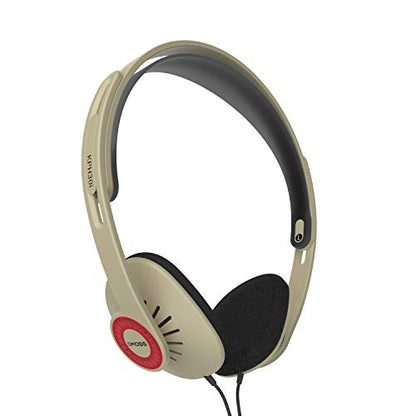 Koss KPH30i Retro Style On-Ear Headphones, Rhythm Beige, Microphone, Wired | In-Line Microphone and Touch Remote Control, D-Profile Design, 3.5mm Jack - color: Rhythm Beige