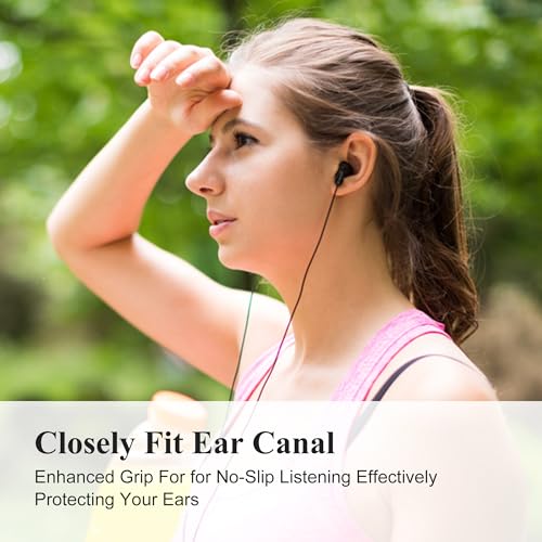 6 Pairs Memory Foam Earbud Tips Slow-Rebound Foam Earbud Tips Fits for 5mm-6mm in-Ear Earphones Blocking Noise Earbuds Tips with Storage Box S/M/L 3 Sizes Ear Replacement Tips (Inner 4.9mm, Black) - size: S/M/L (Inner size: 4.9mm)