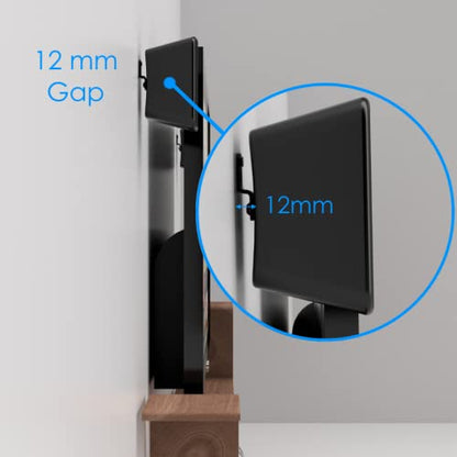 Speaker Wall Mount Brackets - Slim Satellite Design, Universally Compatible for Bose & Most Brands, Heavy Duty Holds 33 lbs, Industrial Metal, M5 M6 UNC 1/4-20 Screws (2 Pack, Black) - size: 2 Pack