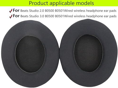 Replacement Ear Pads Compatible with Beats Studio3 Wireless Black - color: Ice/black