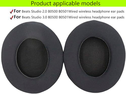Replacement Ear Pads Compatible with Beats Studio3 Wireless Black - color: Ice/black