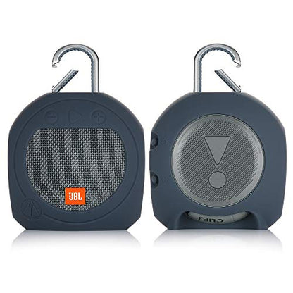 Protective Silicone Stand Up Carrying Case for JBL Clip 3 Waterproof Portable Speaker(Blue) - color: Blue