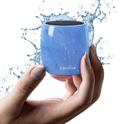 comiso Small Bluetooth Speaker, IPX7 Waterproof Speaker with Robust Bass - color: Sky blue