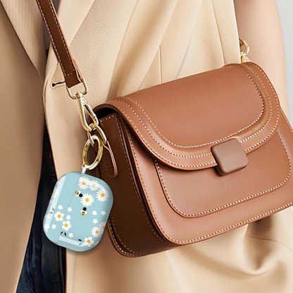 for AirPods Pro 3 Case (2025), Cute Cover Compatible with AirPod Pro 3rd Generation Shell with Rose Gold Keychain Earbuds Case for Women（Cute bee） - color: Cute bee