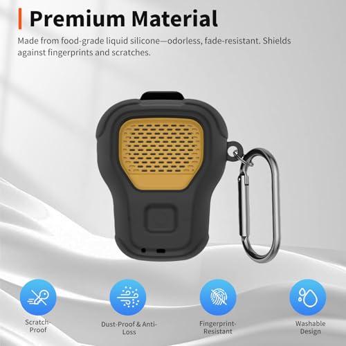 for DEWALT Wearable Bluetooth Speaker Case (Updated Version) – Soft Silicone Protective Cover,Dustproof Shockproof Anti-Scratch Sleeve for DEWALT Wearable Speaker,Black