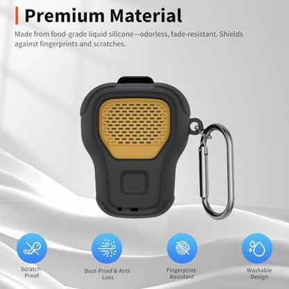 for DEWALT Wearable Bluetooth Speaker Case (Updated Version) – Soft Silicone Protective Cover,Dustproof Shockproof Anti-Scratch Sleeve for DEWALT Wearable Speaker,Black