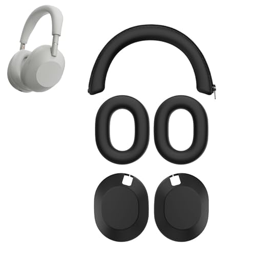 Silicone Cover for Sony WH 1000XM6 Headphone Case Protector, WH 1000XM6 Accessories (Black) - color: Black