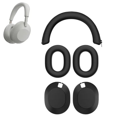 Silicone Cover for Sony WH 1000XM6 Headphone Case Protector, WH 1000XM6 Accessories (Black) - color: Black