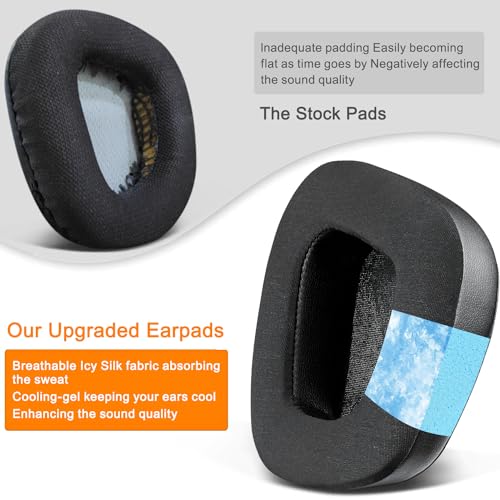 SOULWIT Cooling Earpads for Turtle Beach Stealth 600 Gen2/Gen3 - Black