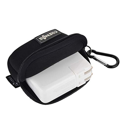 CM Pack of 2 Mini Pouch Case Bag Small Travel Storage Carrying Bag Compatible with MagSafe Power Adapter, Laptop Accessories Cables, Cords, USB Drives, Earphones