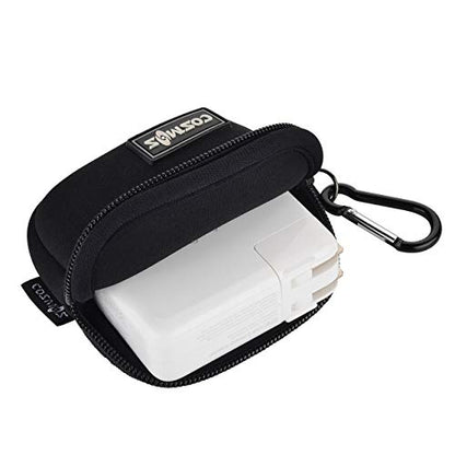 CM Pack of 2 Mini Pouch Case Bag Small Travel Storage Carrying Bag Compatible with MagSafe Power Adapter, Laptop Accessories Cables, Cords, USB Drives, Earphones