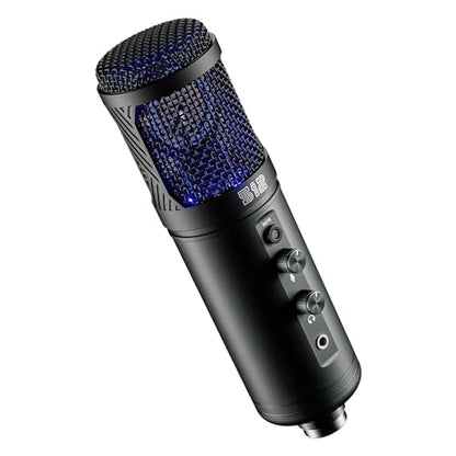 512 Audio by Warm Audio Tempest - Large Diaphragm Studio Condenser USB Microphone + Stand + Shock Mount for Recording and Streaming