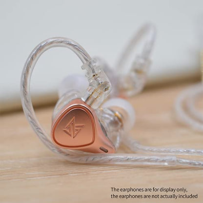 KZ ZSN in-Ear Headphones Cable, Silver Plated Earphone/Earbuds Detachable Replacement Cord with 0.75mm Pins (Without Microphone)