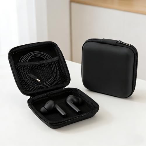 Portable Protective Case for Mini Audio Accessories–Shockproof,Water-Resistant,with Soft Lining to Avoid Scratches - color: Black
