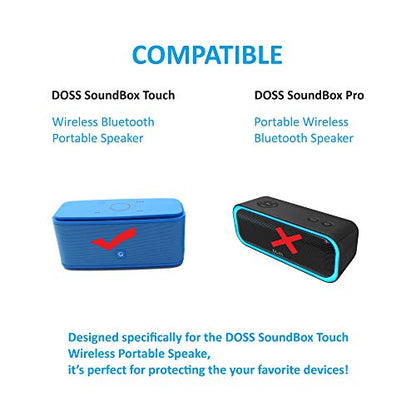 Case for Doss SoundBox Touch Wireless Bluetooth V4.0 Portable Speaker Protective Hard EVA Travel Shockproof Carrying Case Cover Storage Pouch Bag - Blue - color: Blue