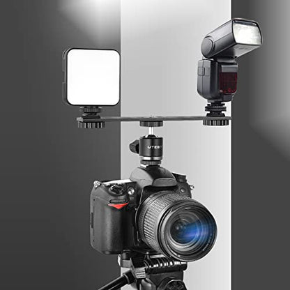UTEBIT 8 inch Flash Bracket, with 1/4" Screw Hot Shoe, 1 Pack - size: 8 inch (Metal)