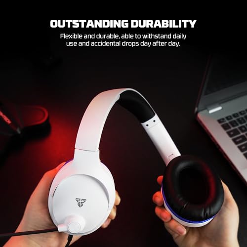 FANTECH Valor II MH89 Wired Gaming Headset with 40mm Drivers, Noise Cancelling Mic, 3.5mm Jack for PC, PS5, PS4, Xbox, Nintendo Switch, Mobile - Over-Ear Headphones with Foldable Microphone (Black)