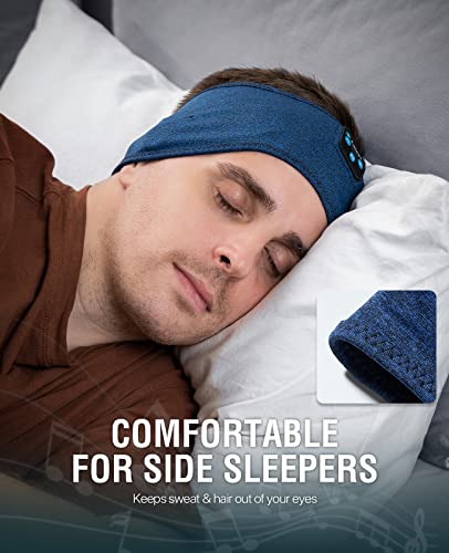 Perytong Sleep Headphones Wireless, Bluetooth Sports Headband Headphones with Ultra-Thin HD Stereo Speakers Perfect for Sleeping,Workout,Jogging,Yoga,Insomnia, Air Travel, Meditation (Deep Teal) - color: Deep Teal