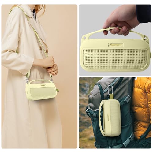 Silicone Cover for Bose SoundLink Flex Portable Speaker 2nd Gen | Scratch-resistant, Unhindered Sound, Silicone Construction, Portable Carrying Silicone Cover, Citrus Yellow Silicone Cover - color: Citrus Yellow Cover