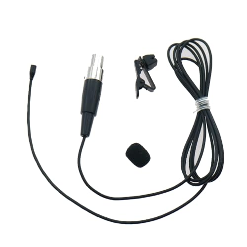 new TL48 Very Mini Clip-On Lavalier Microphone for Shure Wireless BodyPack System TA4F Lapel Mic Black/Beige Option (Black) - color: Black