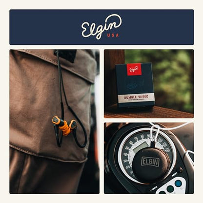Elgin Rumble Wired Earplug Headphones, Waterproof Earbuds w/Mic | 27 dB NRR, Noise-Isolating Mic & in-Line Controller, OSHA Compliant, ANSI Certified, Kevlar Reinforced Cable, IP67, USB-C - style: USB-C