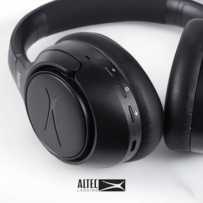 Altec Lansing Comfort Pro Over Ear Bluetooth Headphones, Wireless Noise Cancelling Headphones with ENC, Spatial Audio, 60H Battery, Foldable, Super Low Latency, Voice Assistant Compatible