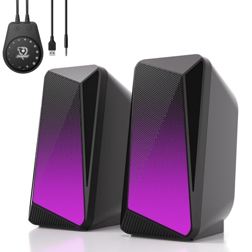 SOULION Computer Speakers for Desktop PC Monitor USB Powered Gaming Speaker