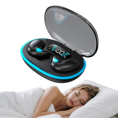 Bluetooth Invisible Sleep Earbuds Wireless Small Flat Sleeping Headphones - color: Black