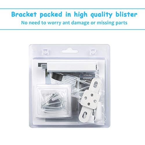 Wall and Ceiling Mount for Bose 161, 151 SE Environmental Speakers, Multiple Tilt & Swivel Adjustable Mounting Bracket Compatible with Model Bose 100 Speakers, Single White - color: White