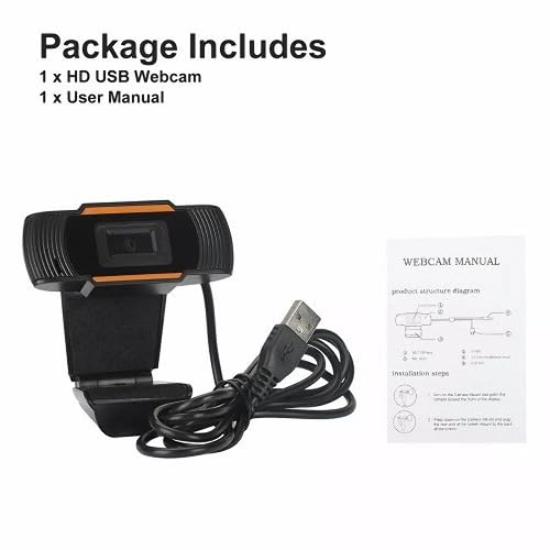 HD Webcam with Microphone, 1080P USB Camera for PC Desktop Laptop, Video Recording