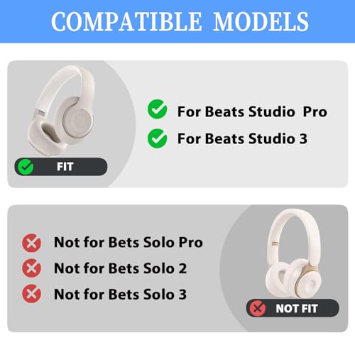 Studio Pro Replacement Headband & Hinge Replacement for Beats Studio Pro Headphone,Durable Repair Kit Replacement Parts Set(Sandstone)