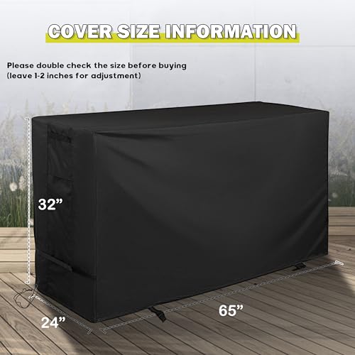 Grill Table Cover for GDLF Grill Table Compatible with Big Green Egg, Outdoor Grill Cart Cover for GDLF Large BBQ Station Prep Table All Weather Protective