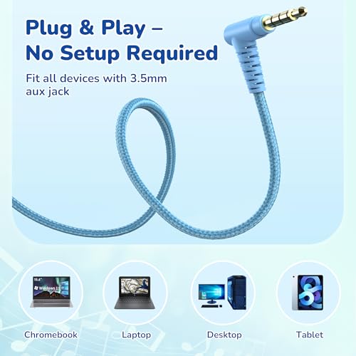 AILIHEN Classroom Headphones Kids Bulk 20-Pack with Mic for School, 93dB | Volume Limited K-12 On-Ear Durable Wired Headset for Students Children, 3.5mm Jack for Chromebooks Tablets Laptop Computer - color: 20Pack
