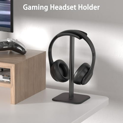 Headphone Stand for Desk - Headset Stand Headphone Holder (Black) - color: Black
