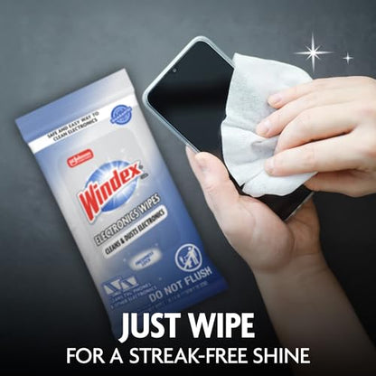 Windex Electronics Screen Wipes for Computers, Phones, Televisions and More, 25 Count - Pack of 3 (75 Total Wipes) - size: 25 Count (Pack of 3)