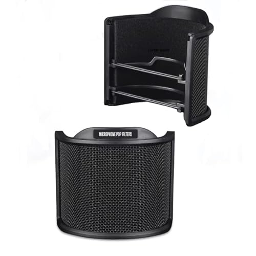 Pop Filter,Microphone Filter, U Shape Mic Filter 3 Layer Compact Windscreen for Speaking or Singing