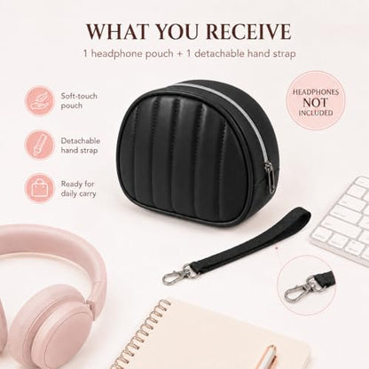 Soft-Touch Headphone Case for Sony, for JBL and for BERIBES-Black - color: Black
