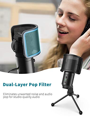 FIFINE K683A USB Desktop PC Microphone for Recording Streaming