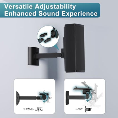 Yimaut 2 Pack Ceiling/Wall Mount Bracket for Bose Cube Speaker, for UB-20, UB20 Series II, WB-50 II, Lifestyle 600, V35, V25, V10, T20, V20, V30, CineMate 520, CM520, Acoustimass Series Black - color: Black