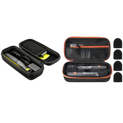 ProCase Hard Case for Electric Trimmer and Shaver Bundle with Microphone Case for JBL Speaker Wireless Two Microphone System