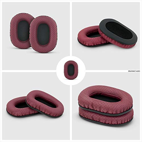 Brainwavz Perforated Replacement Earpads for Sony MDR 7506, V6 & CD900ST with Memory Foam Ear Pad & Suitable for Other On Ear Headphones (Red)