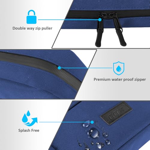 GOX Travel Cable Organizer Bag, Small Tech Pouch for Electronics, Navy - color: Navy
