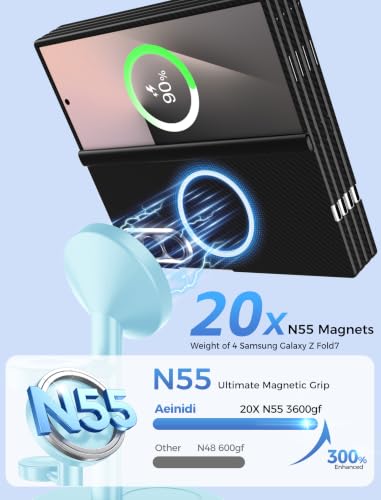 Magnetic Wireless Charger for Samsung, 3 in 1 Super Fast Charging Station Compatible with MagSafe, Phone Charger Stand for Samsung Galaxy S26 Ultra S25 Z Fold/Flip 8, Watch Ultra 8 7 6, Buds 4/3 Pro - color: SkyBlue