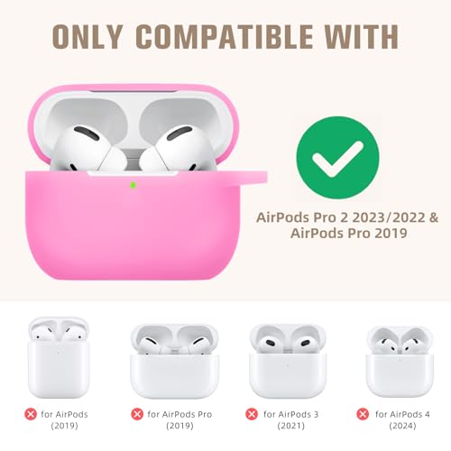 Night-Glow AirPods Pro Case Cover, Hamile Silicone Cases with Keychain Accessories for Apple Airpod Pro 1st/2nd Case 2019 2022, Women Men - color: 1-Nightglow Purple
